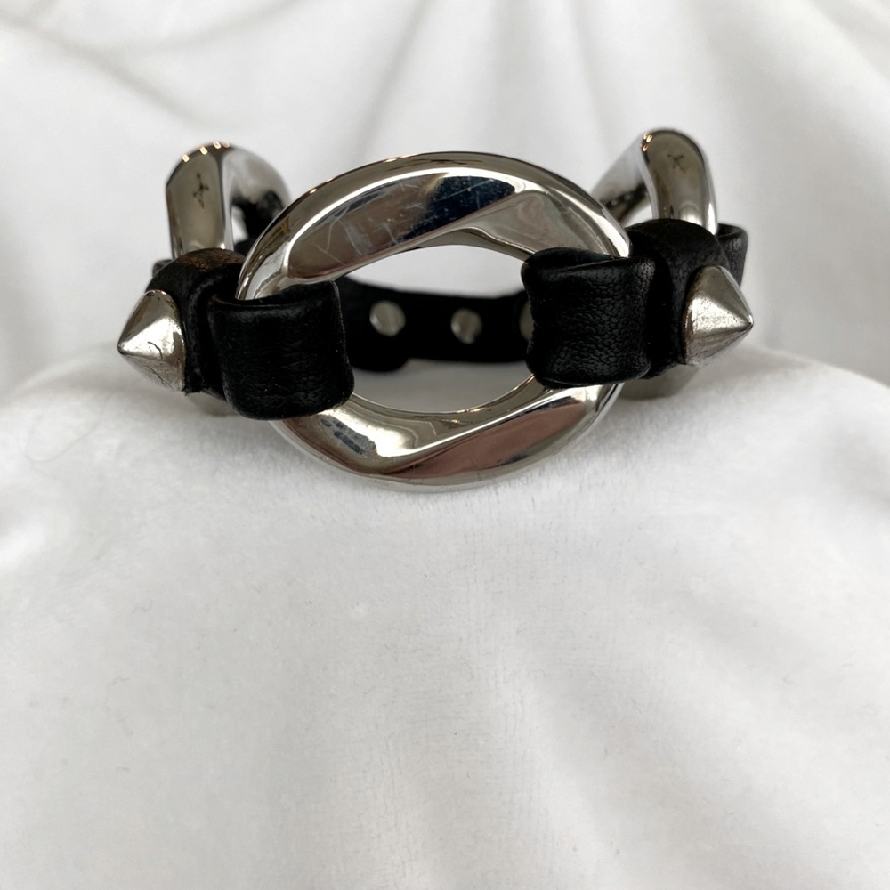Vince Camuto Silver Leather Bracelet Vintage